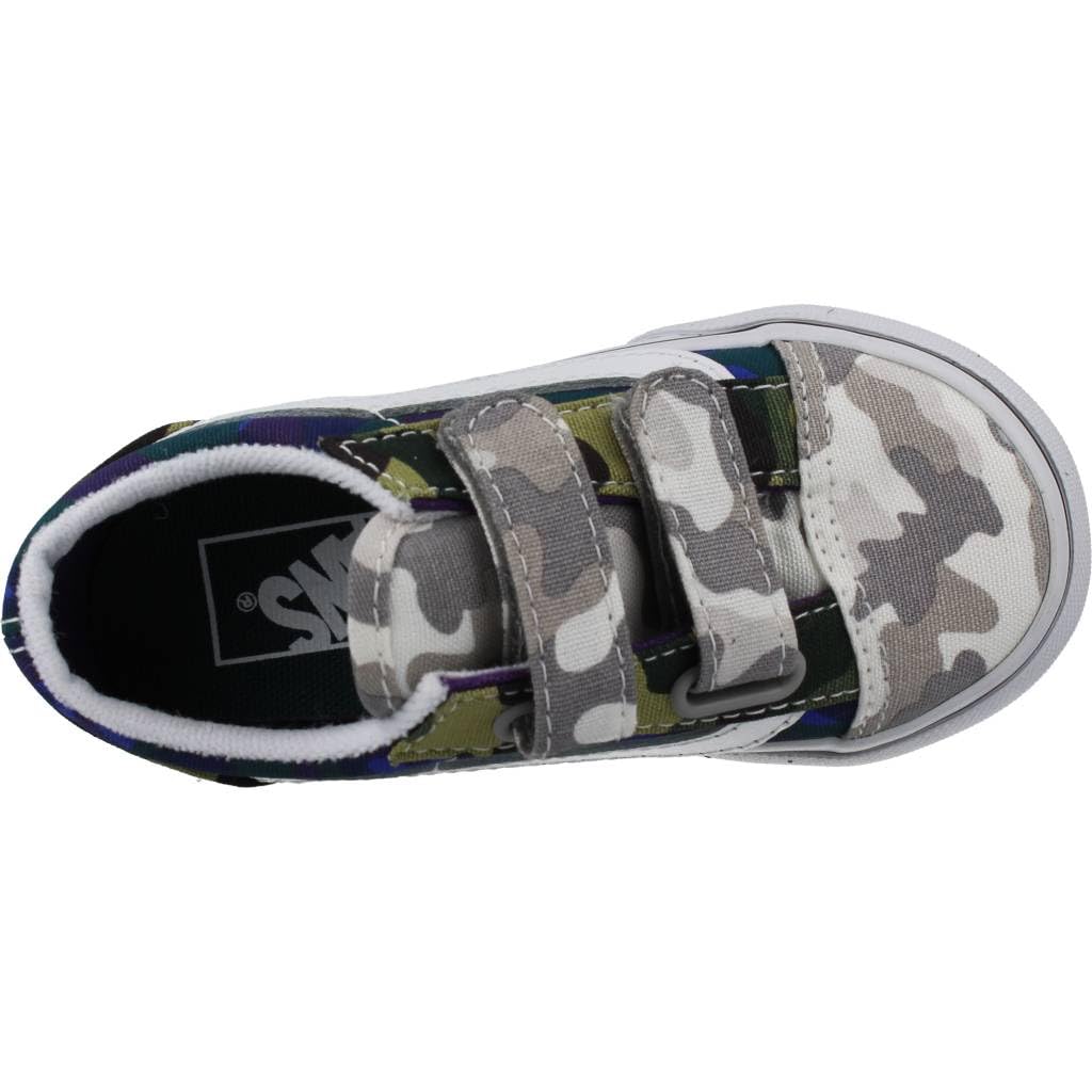Vans Baby Boy's Old Skool V (Infant/Toddler) Camocollage Multi 4.5 Toddler M