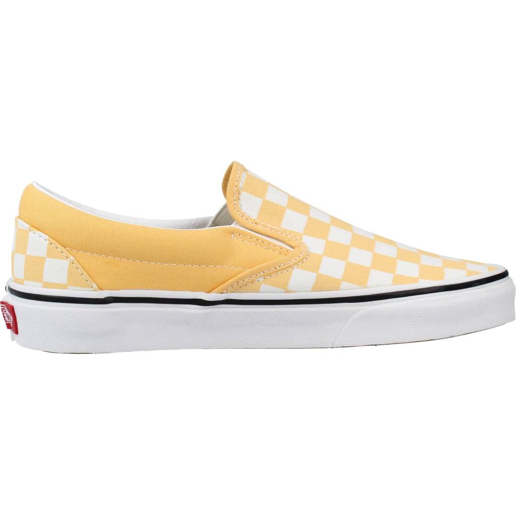 Vans Classic Slip-On™ (Checkerboard) Flax/True White Men's 6.5, Women's 8 Medium