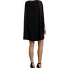 Lauren Ralph Lauren, Womens, Cape Georgette Cocktail Dress, Black 1, 4