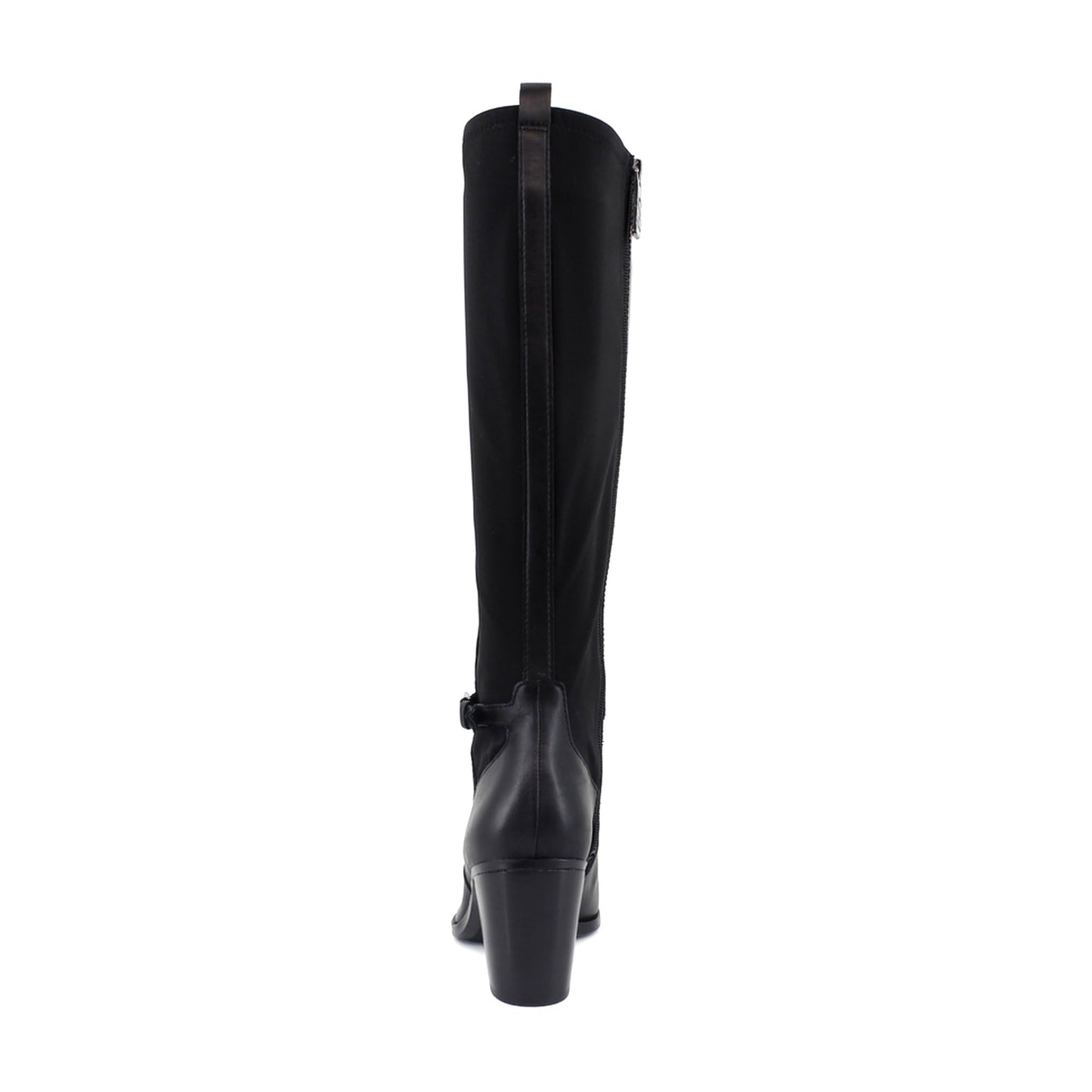 Naturalizer Women's Kalina-Stretch Boots Knee High, Black Leather and Fabric, 11 Wide