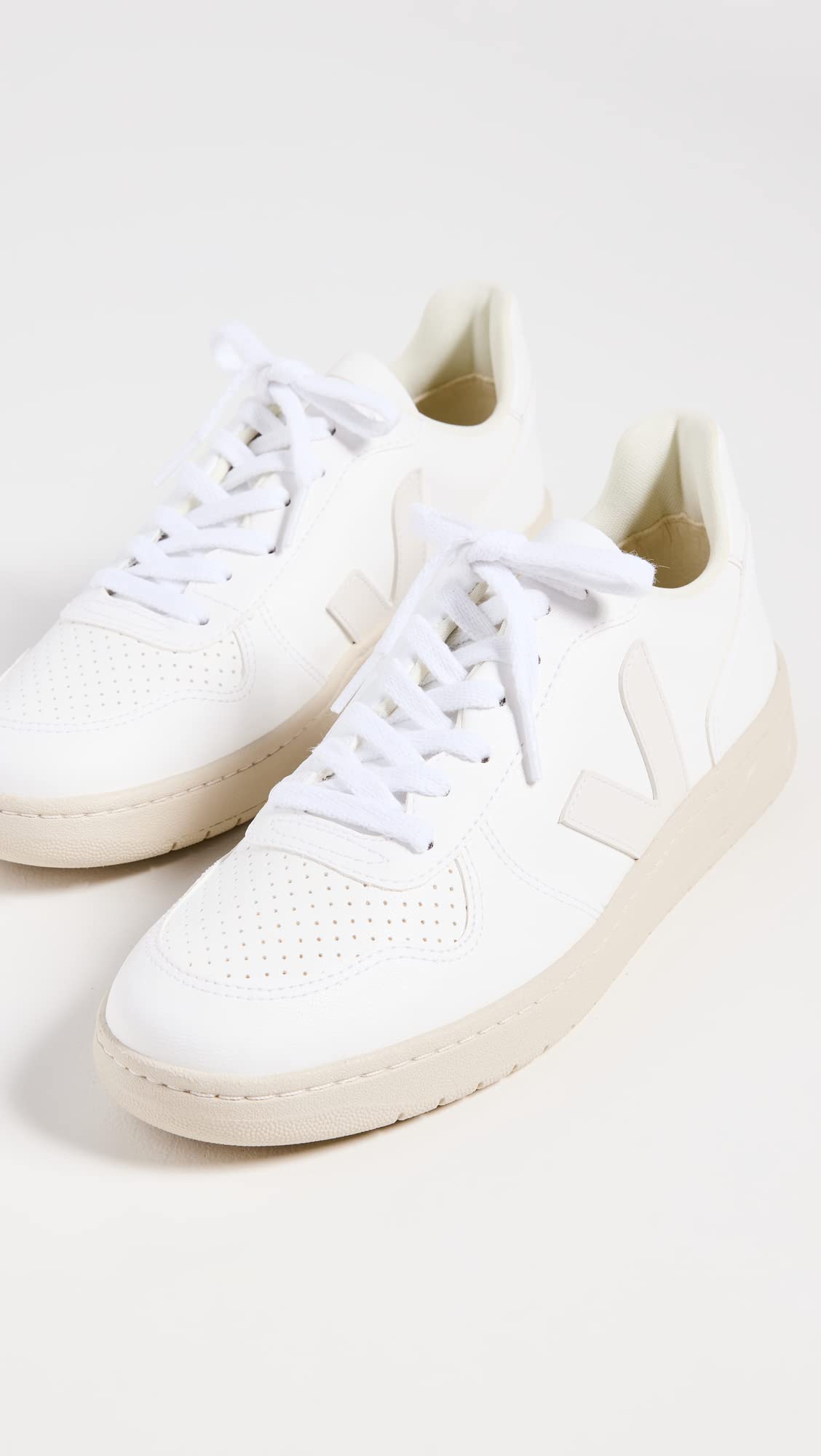 Veja Women's V-10 Laceup Sneakers, Extra White, 4 Medium US