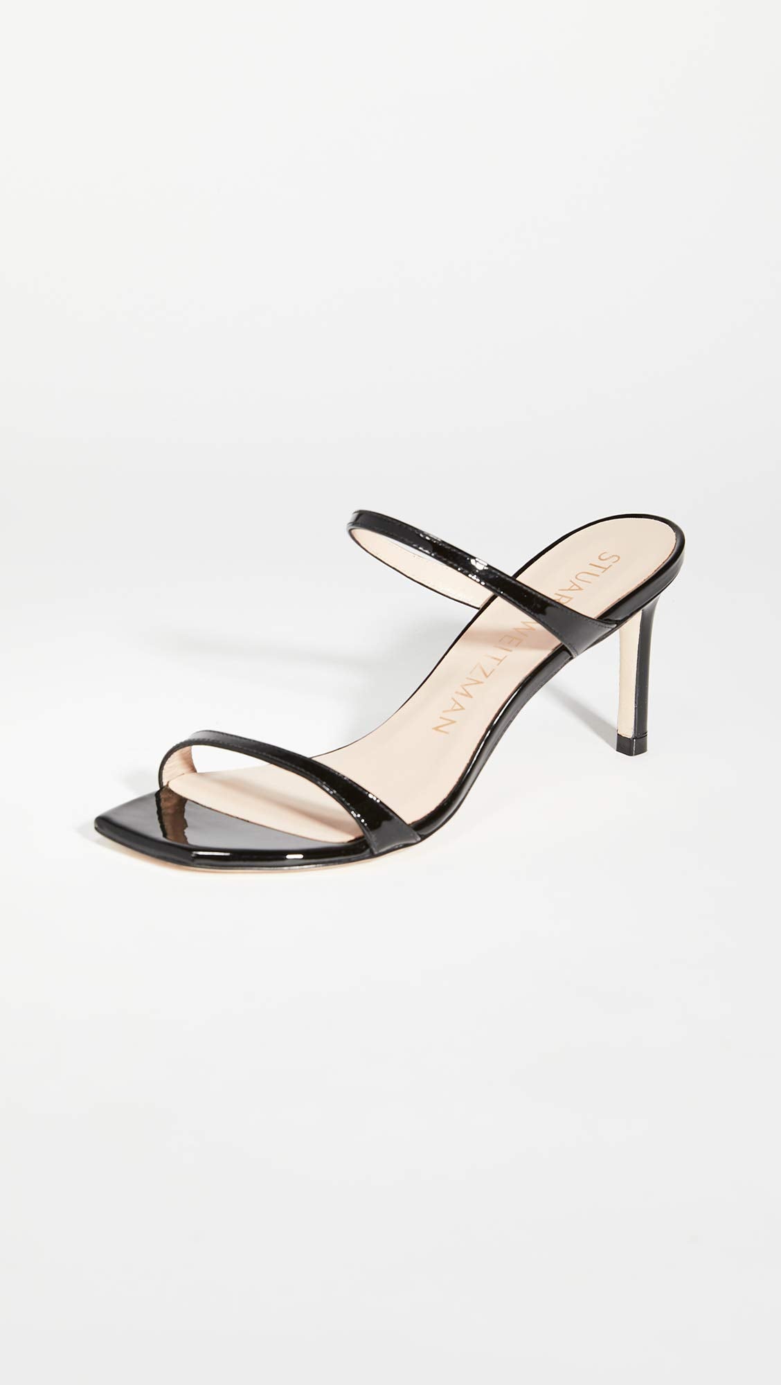 Stuart Weitzman Aleena 75 Black Patent 7 M