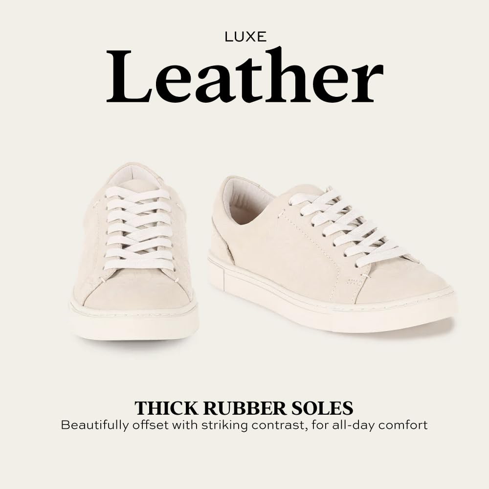 Frye Ivy Low Lace Sneakers for Women Crafted from Soft, Vintage Italian Leather with Removable Molded Footbed, Leather Lining, and Contrast White Rubber Outsoles, Ivory - 11M