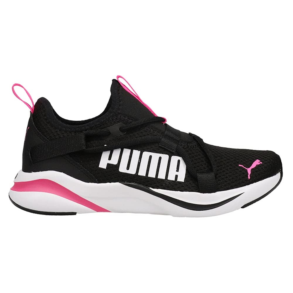 PUMA Softride Rift Slip-On Jr Girls' Youth Sneaker 4.5 M US Big Kid Black-Bright Pink-White
