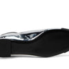 Stuart Weitzman Women's Eden Strap Flat, Silver/Black, 6