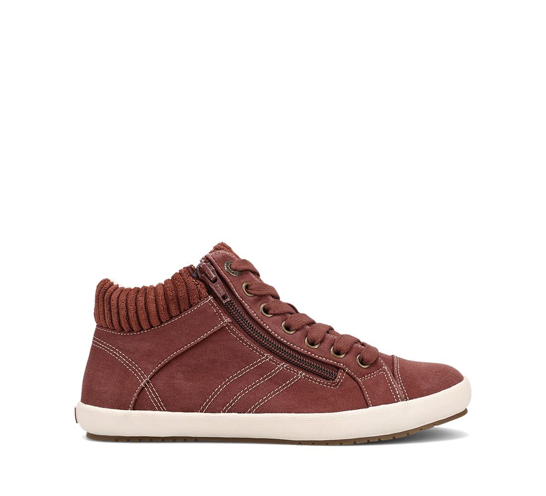 Taos Footwear Women's Startup Cappuccino Distressed Sneaker 10 M