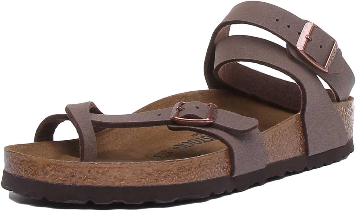 Birkenstock Women's YARA Birko-Flor Nubuck Ankle Strap Sandals, Brown (Mocca Mocca), 5.5 UK