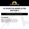La Sportiva Mens Ultra Raptor II Hiking/Trail Running Shoes, Carbon/Hawaiian Sun, 15.5
