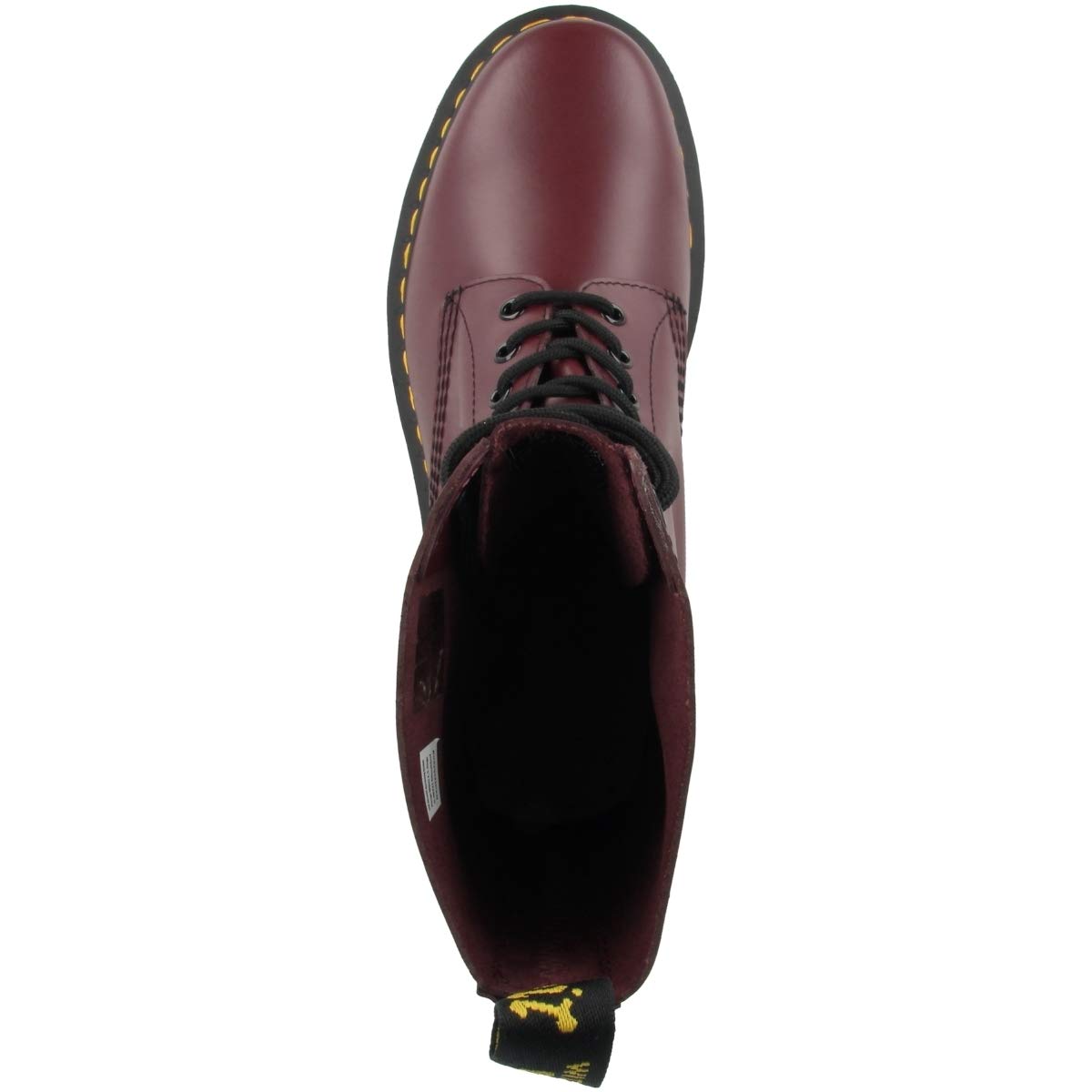 Dr. Martens, 1490 10-Eye Leather Boot Cherry Red Smooth, 5 Women/4 Men