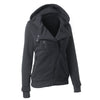 BANAAO Women's Thermal Long Hoodie Zip Up Jacket - Casual Solid Hooded Warm Winter Long Hoodie Coat Pullover Jackets