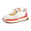Madewell Women's Kickoff Trainer Sneakers in Bright Colorblock Leather, Primrose Multi, 9 Medium US