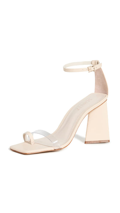 SCHUTZ Women's Avva Sandals, Egg Shell, Tan, 6 Medium US