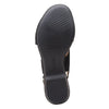 Clarks Women's Giselle CoveWedge Sandal, Black Suede, 6 UK