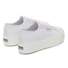 Superga 2790 Nappa Optical White/Silver Full Avorio EU 37.5 (US Women's 7) Medium