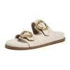 SCHUTZ Women's Olga Sporty Slides, Oyster, 7.5 Medium US