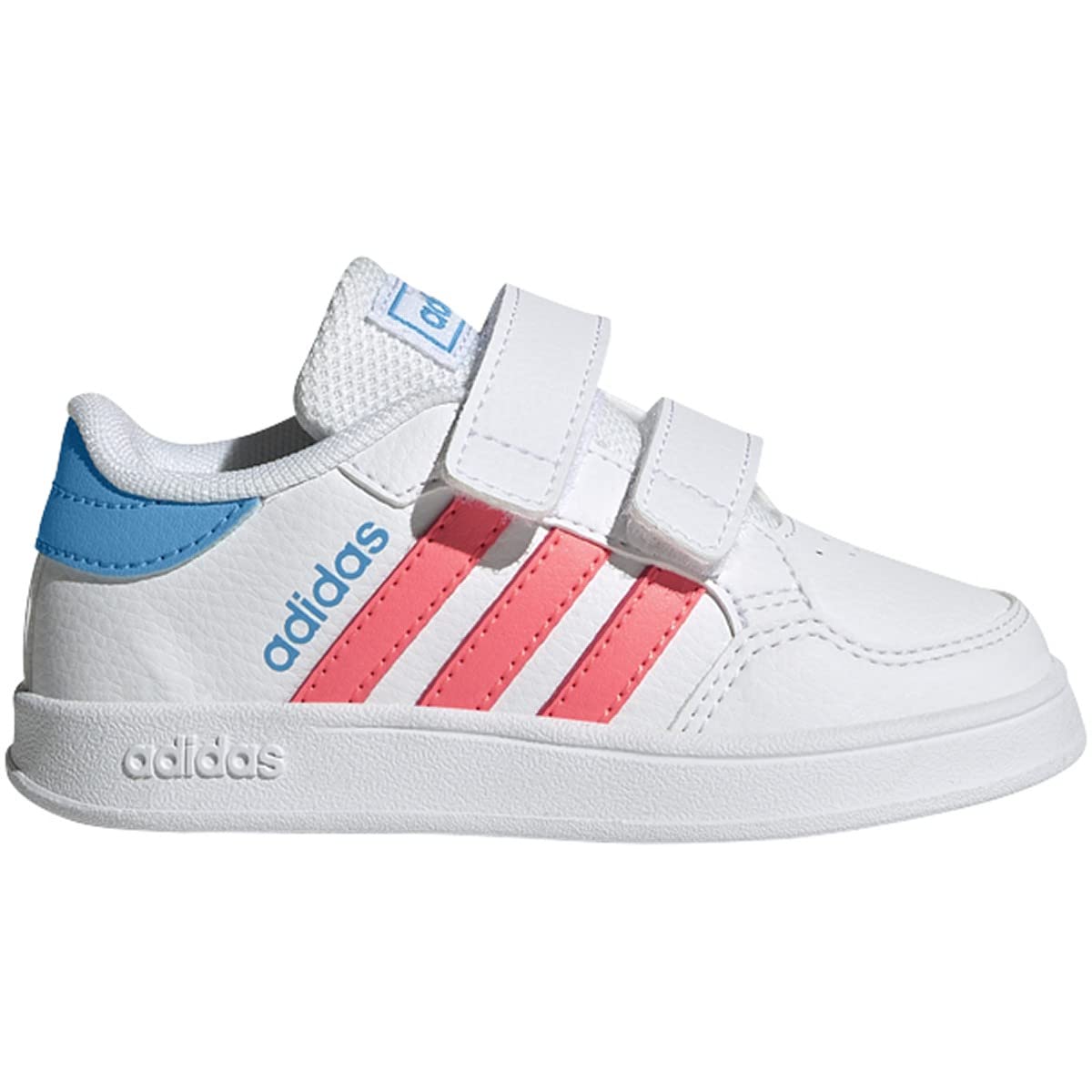 adidas Baby Girl's Breaknet (Toddler) White/Acid Red/Sky Rush 10 Toddler M