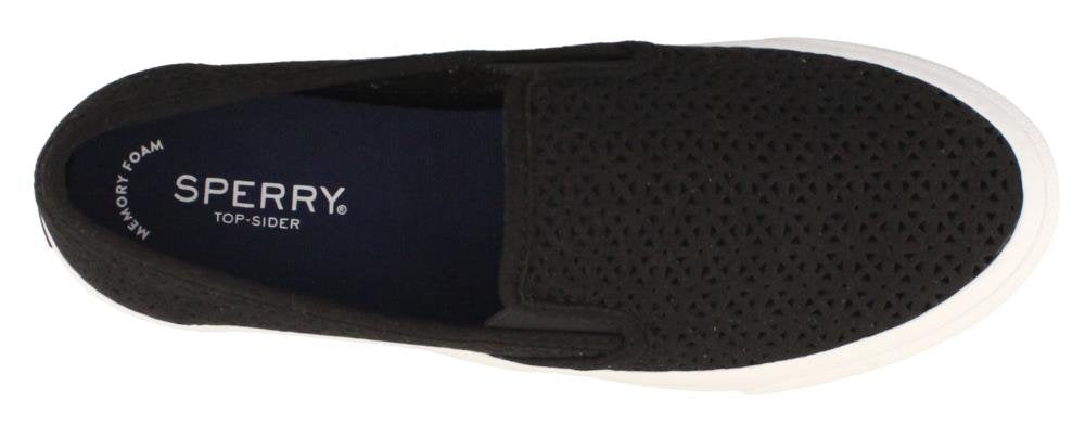 Sperry Top-Sider Women's Seaside Nautical Perf Shoe, Black, 6 Medium US