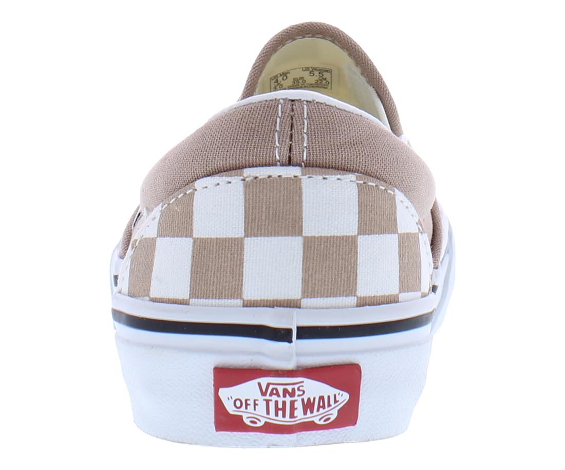 Vans Unisex Classic Slip-On Checkerboard Color Theory Checkerboard Warm Taupe Men's 10.5, Women's 12 Medium