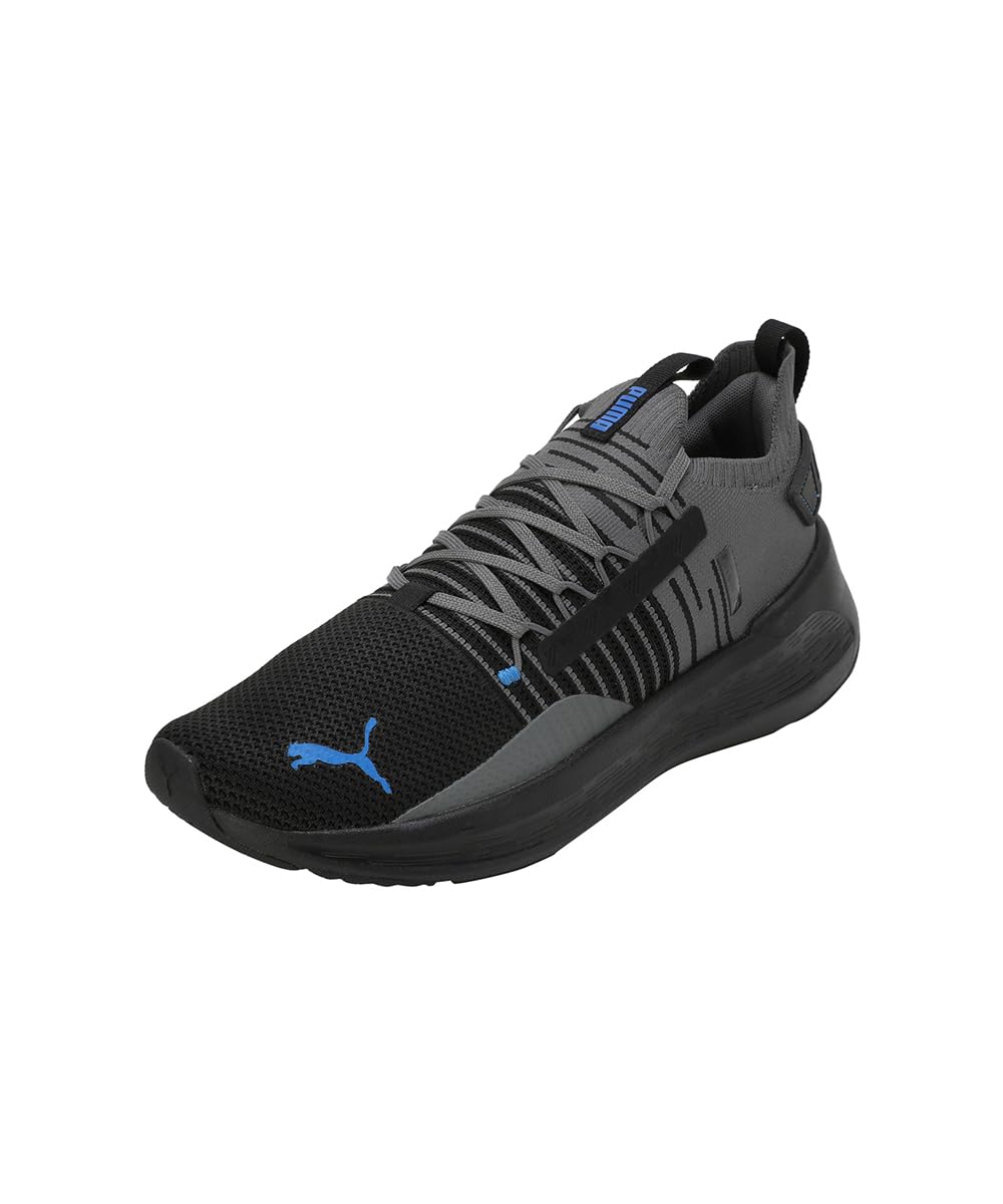 Puma Unisex's Softride Symmetry Fuzion Road Running Shoe, Puma Black Cool Dark Gray Puma Team Royal, 8 us