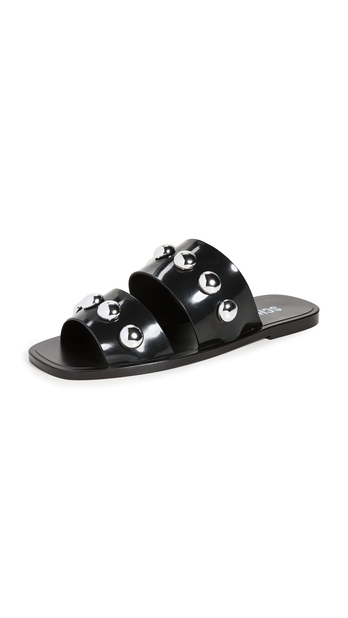 SCHUTZ Women's Lizzie Sandals, Black, 7 Medium US