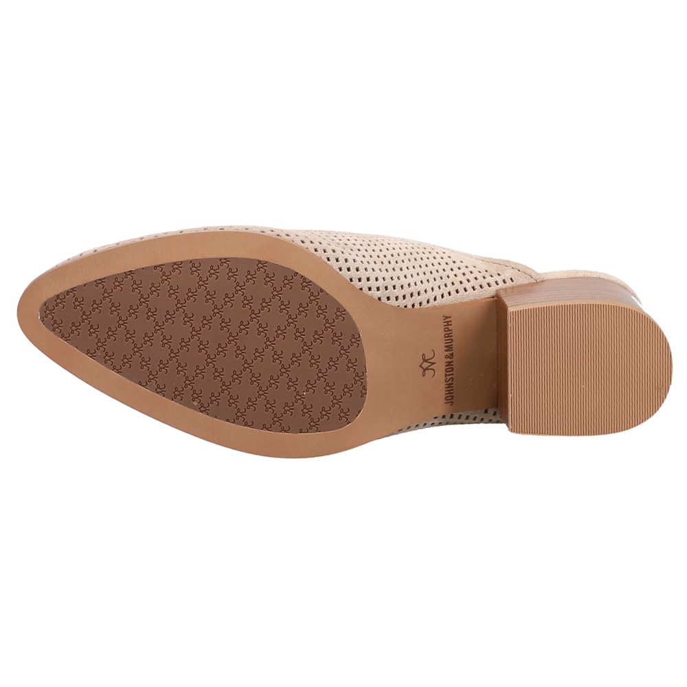 Johnston & Murphy Women's Trista Perfed Mule Taupe 7 Medium