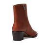 Madewell The Everten Ankle Boots for Women in Leather - Soft Lining - Padded Leather Footbed - Stacked Heel Warm Cinnamon 8 M