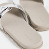 Tory Burch Women's Buckle Slides, Silver/Silver/Aluminum, 6 Medium US