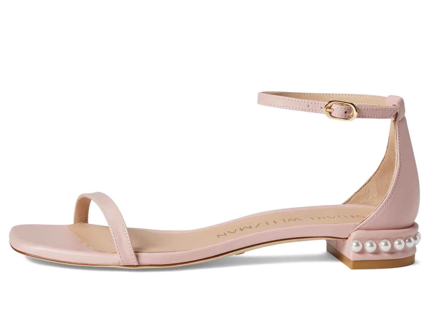 Stuart Weitzman Nudistcurve Pearl Flat Sandal Ballet 7 B