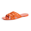 Tory Burch Women's Woven Flat Slides, Desert Flower Orange, 8.5 Medium US