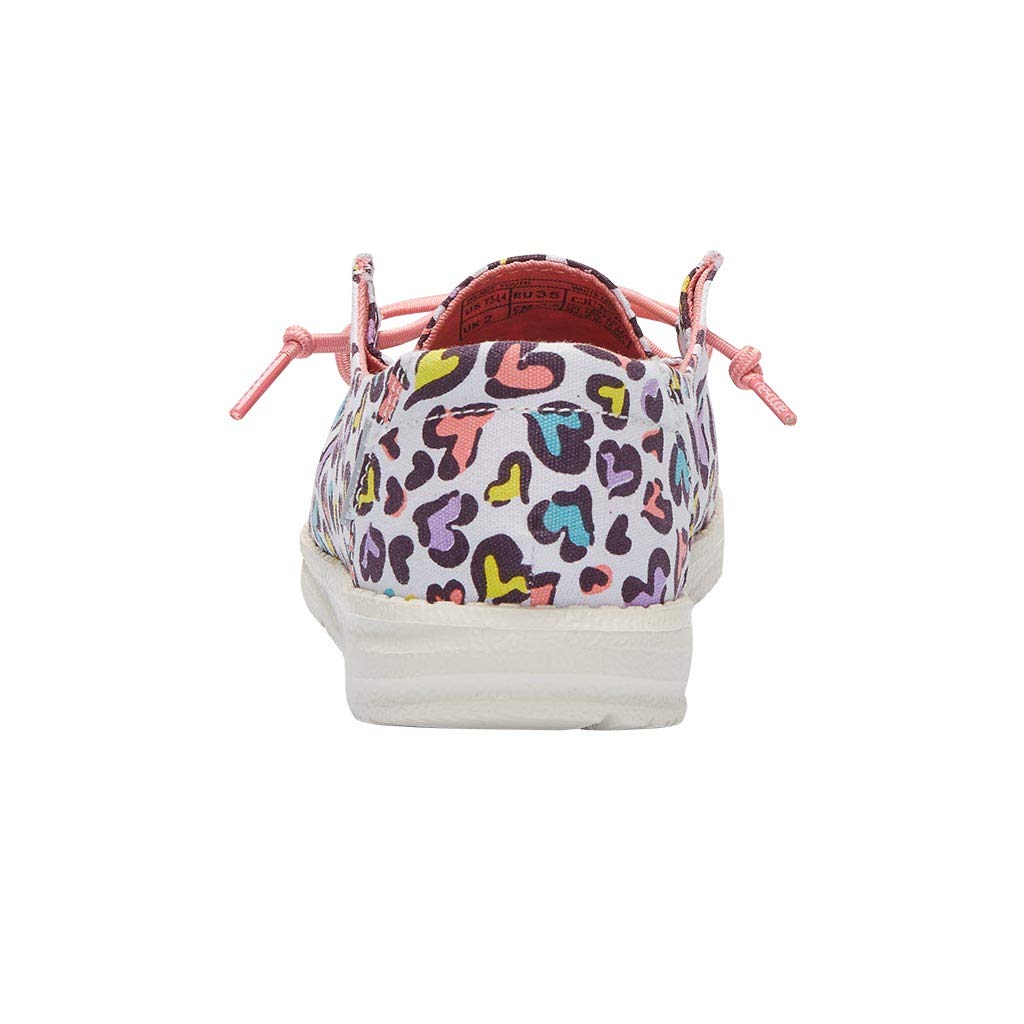 HEYDUDE Girl's Wendy Youth Shoes White Leopard