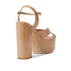 Stuart Weitzman Miami Squarehigh 140 Platform Sandal Adobe 8.5 B