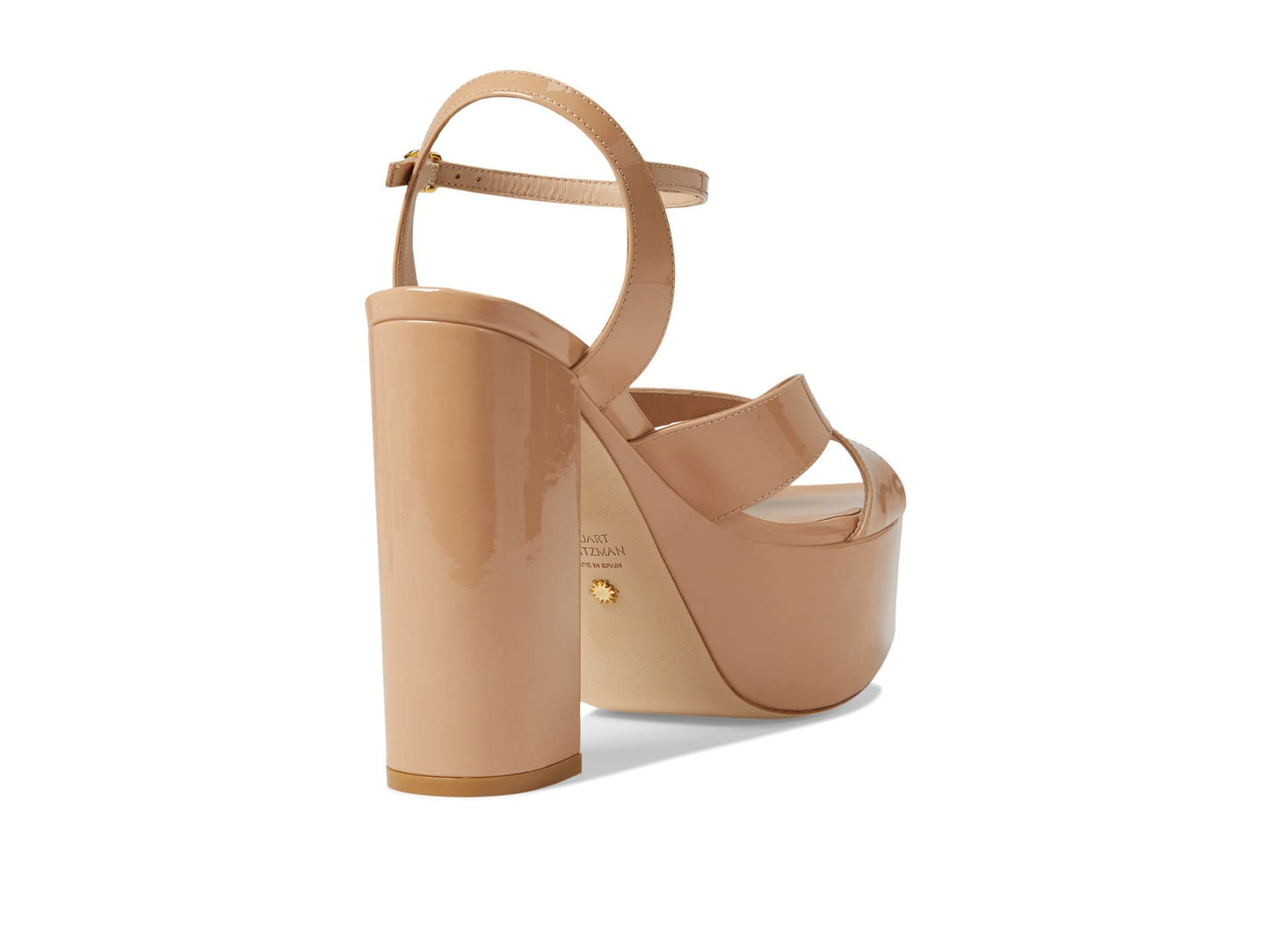 Stuart Weitzman Miami Squarehigh 140 Platform Sandal Adobe 8.5 B
