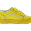 Vans Old Skool V Infant/Toddler Shoes Size 9, Color: Checkerboard Yellow-Yellow