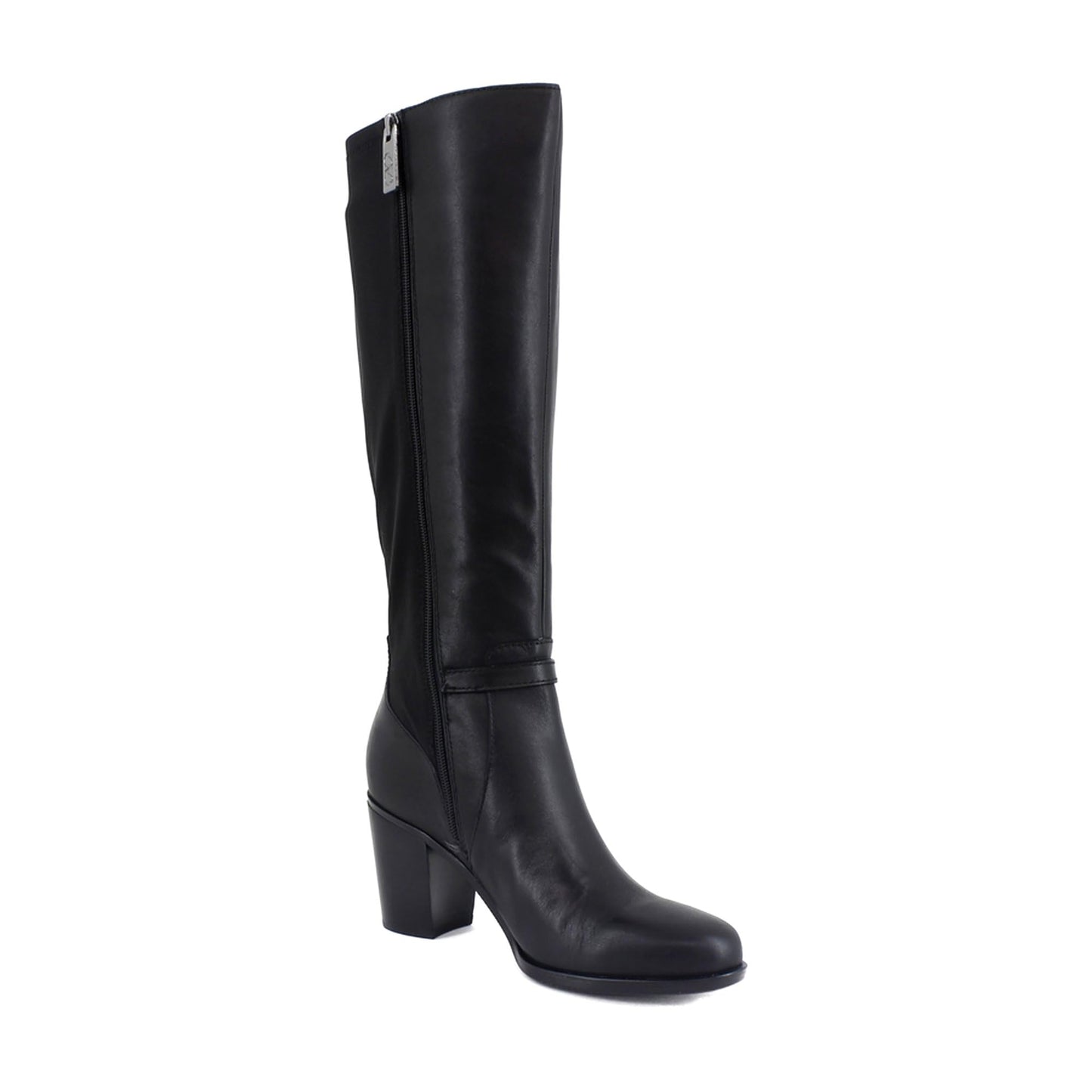 Naturalizer Women's Kalina-Stretch Boots Knee High, Black Leather and Fabric, 11 Wide
