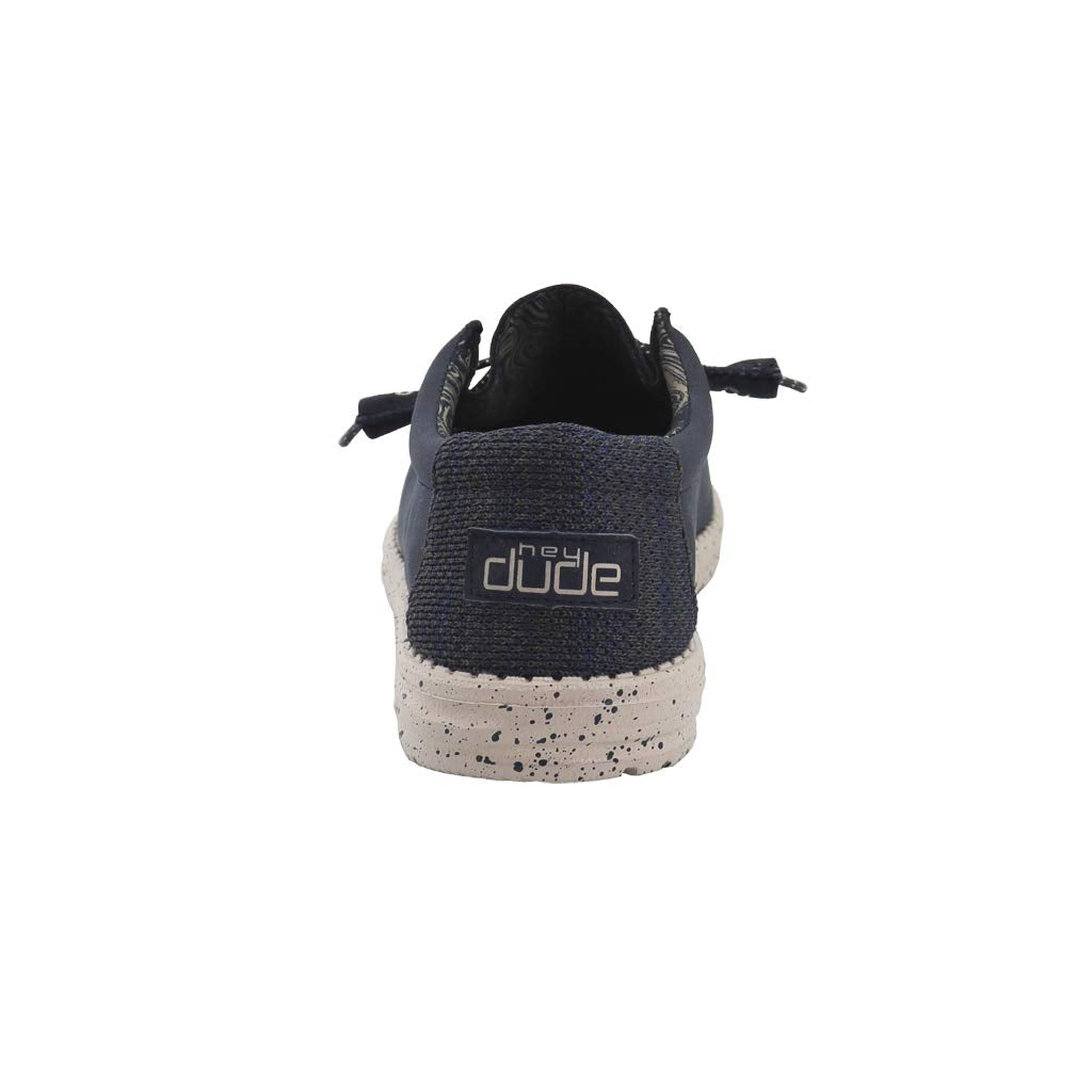 Hey Dude Men's Wally Recycled Leather Navy Size 11 | Men’s Shoes | Men's Lace Up Loafers | Comfortable & Light-Weight