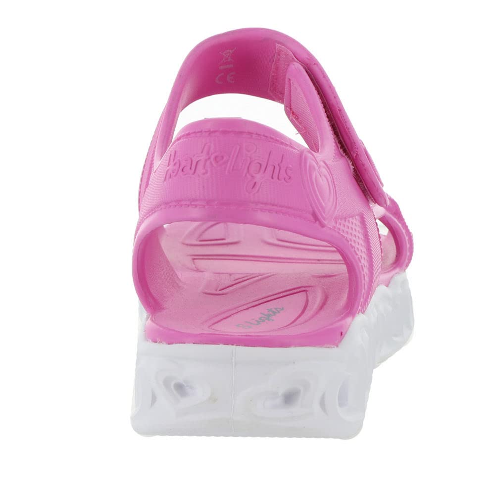 Skechers Foamies Heart Lights Sandal 308045L Girls ToddlerYouth Sandal 2 M US Little Kid Pink
