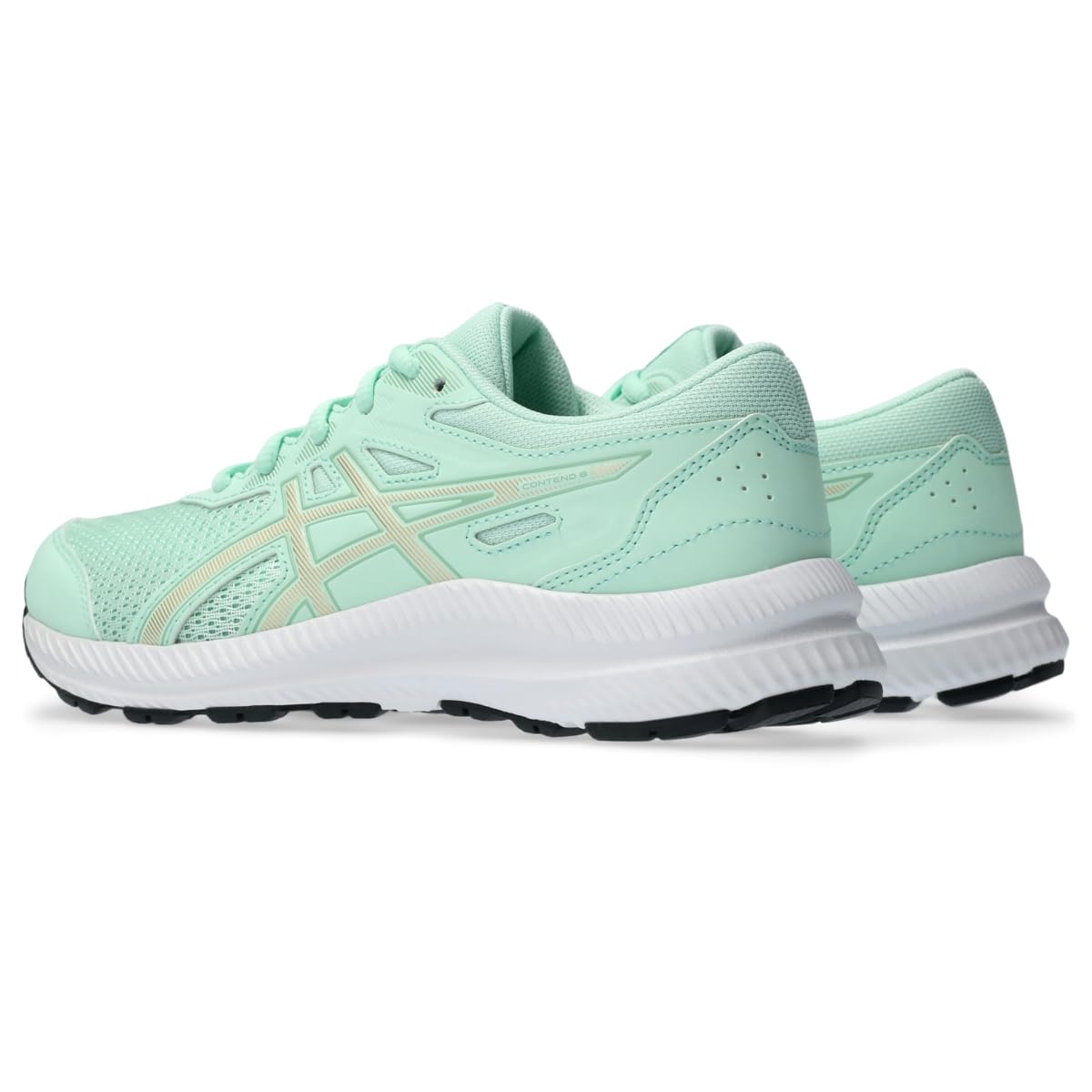 ASICS Kid's Contend 8 Grade School Running Shoes, 4, Mint Tint/Champagne