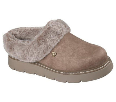 Skechers Women's Keepsakes Lite-Cozy Blend Slipper, Taupe, 5