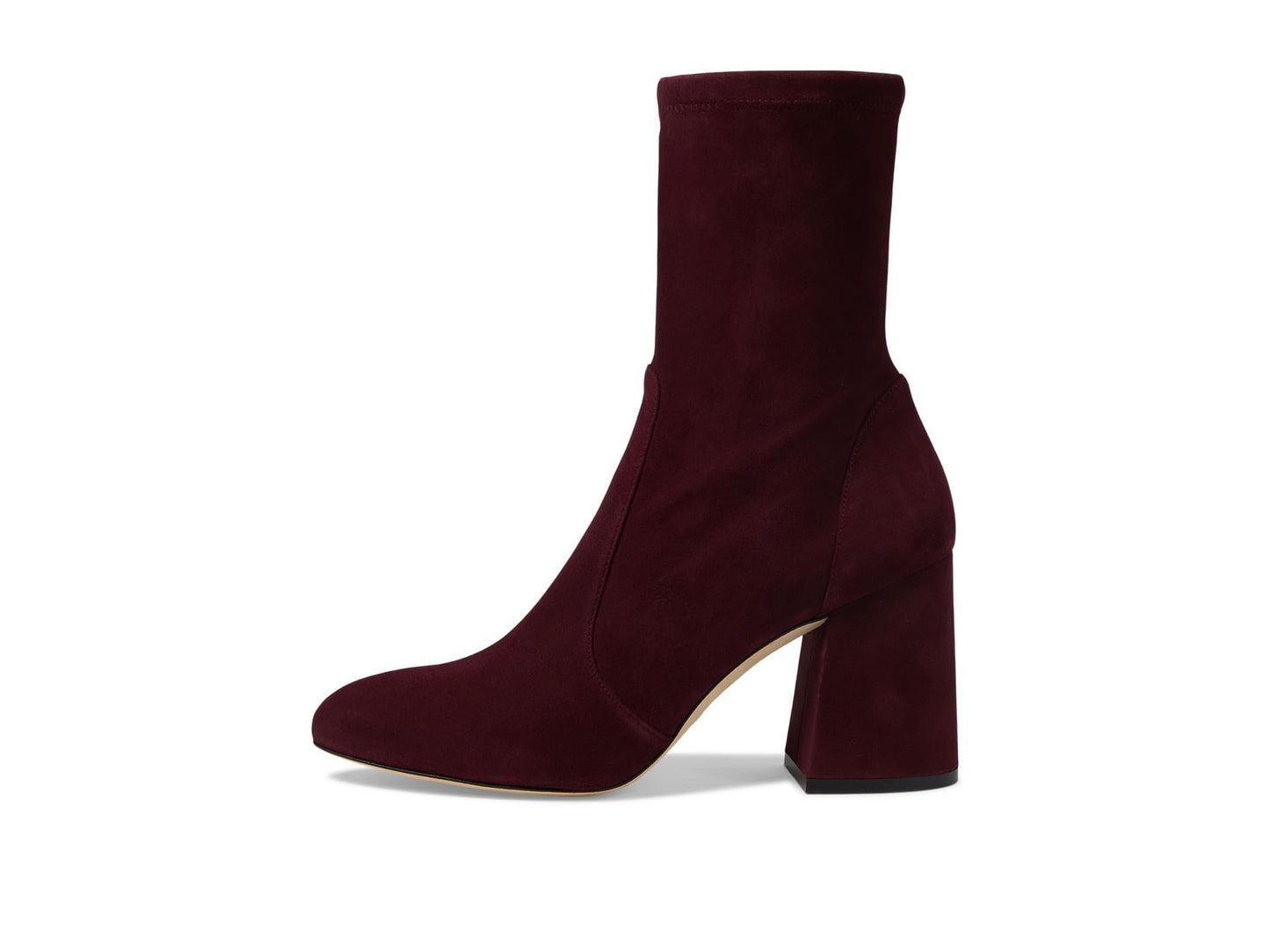 Stuart Weitzman Flareblock 85 Stretch Bootie Cabernet 9 B