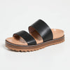 Madewell The Charley Double-Strap Slide Sandal True Black 8 M