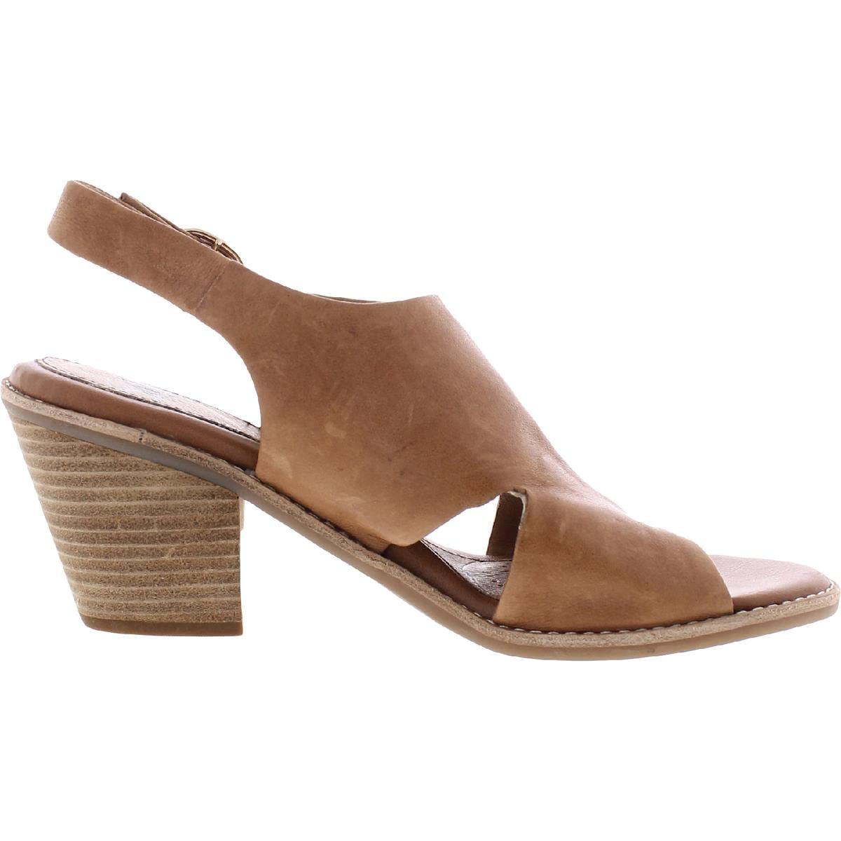 Sofft Mendi Womens Sandals Size 10 M Brown Leather Block Heel Slingback Strappy