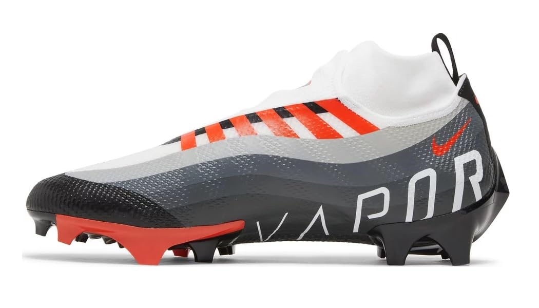 Nike Mens Vapor Edge Pro 360 Football Cleat, Black/Team Orange-White Sz 7.5