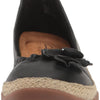 Clarks Collection Women's Elaina Jade Ballet Flat, Black Leather, 10 Medium US
