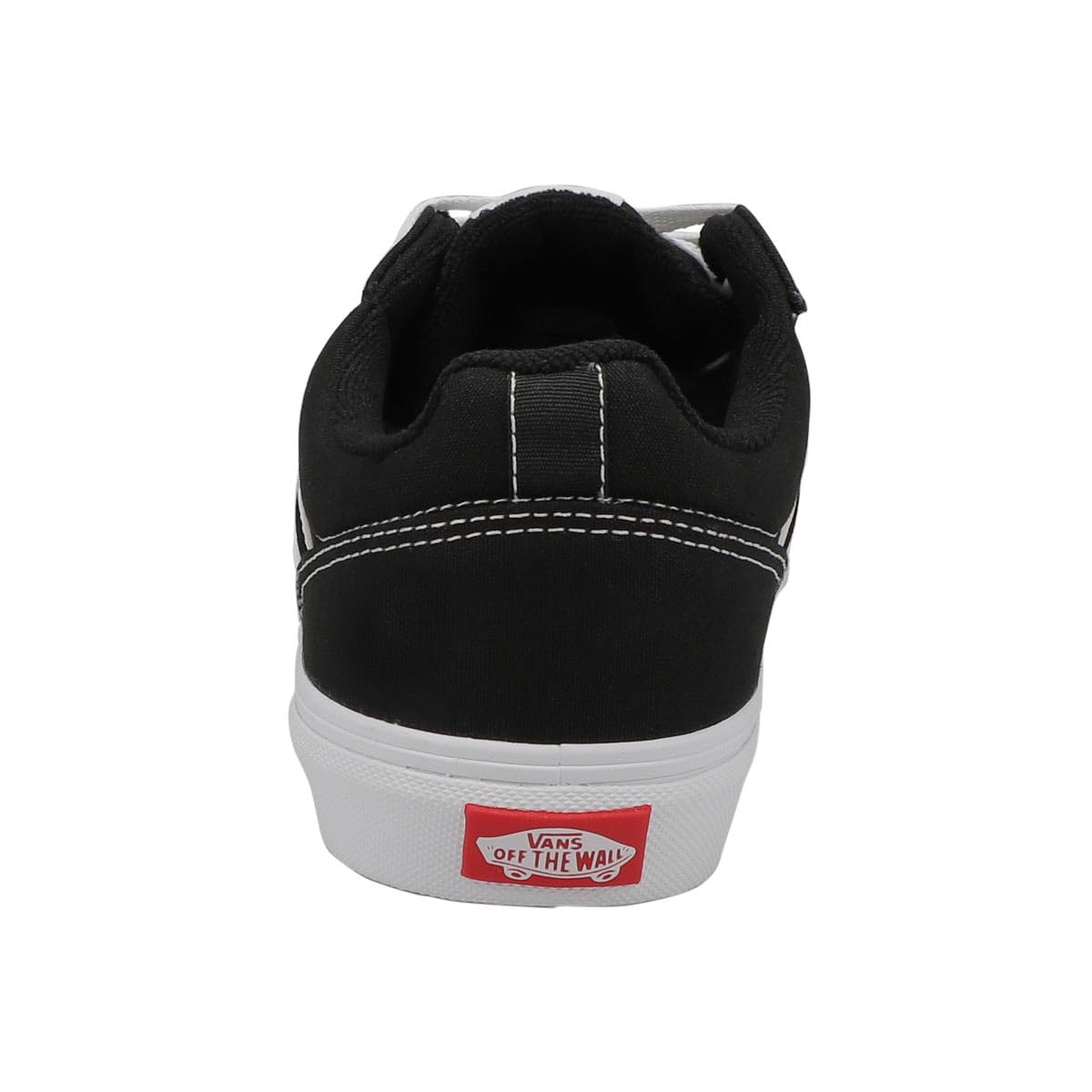 Vans Women's Seldan Shoe, Black Canvas Black White, 8 M US