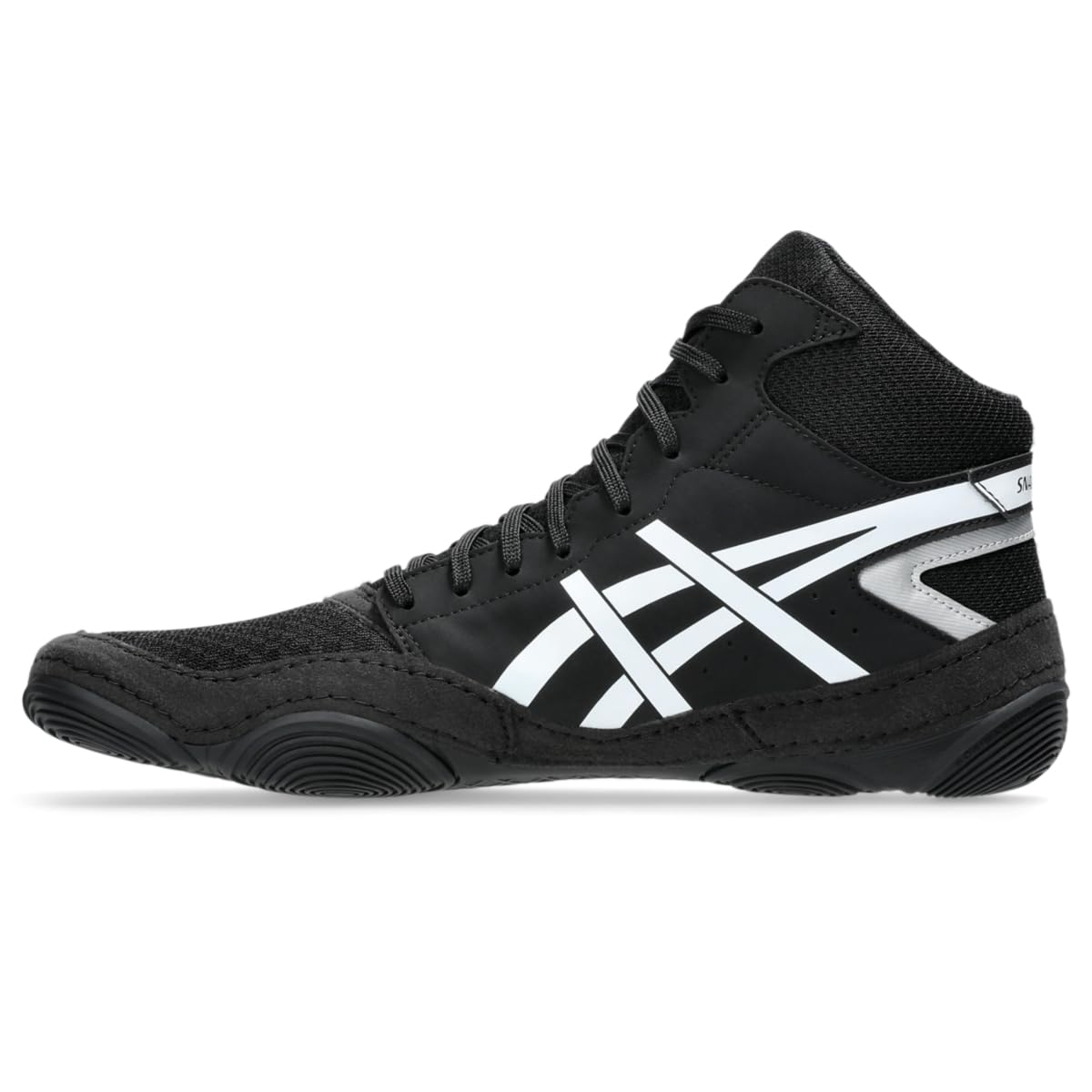 ASICS Men's Snapdown 4 Wrestling Shoes, 5, Black/White