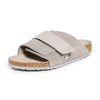 Birkenstock Men's Kyoto Grip Suede Slides, Stone Coin, Grey, 10 Medium US