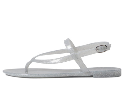 Stuart Weitzman Summer Jelly Sandal Silver 10 B