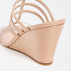 Stuart Weitzman Women's Deco Wedges 85mm, Adobe/Clear, 5.5 Medium US