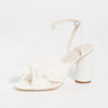 Loeffler Randall Women's Camellia Pleated Bow Heel with Ankle Strap, Pearl, 7 Medium US