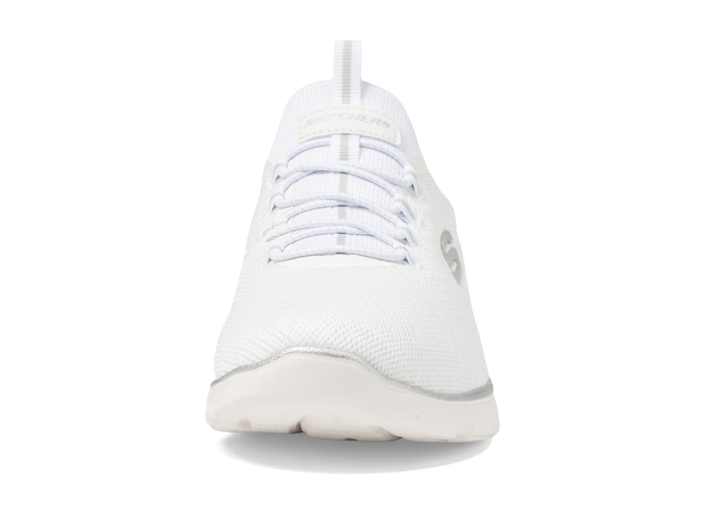 Skechers Women's Summits Sneaker, White/Silver=WSL, 10